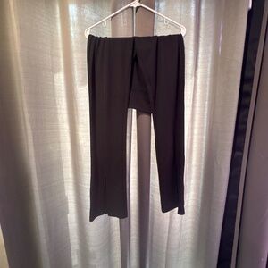 The drop split hem leggings